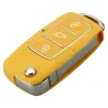 VW Jetta Beetle - 3 boutons - lame découpée - boîtier de clé de voiture distant - coque